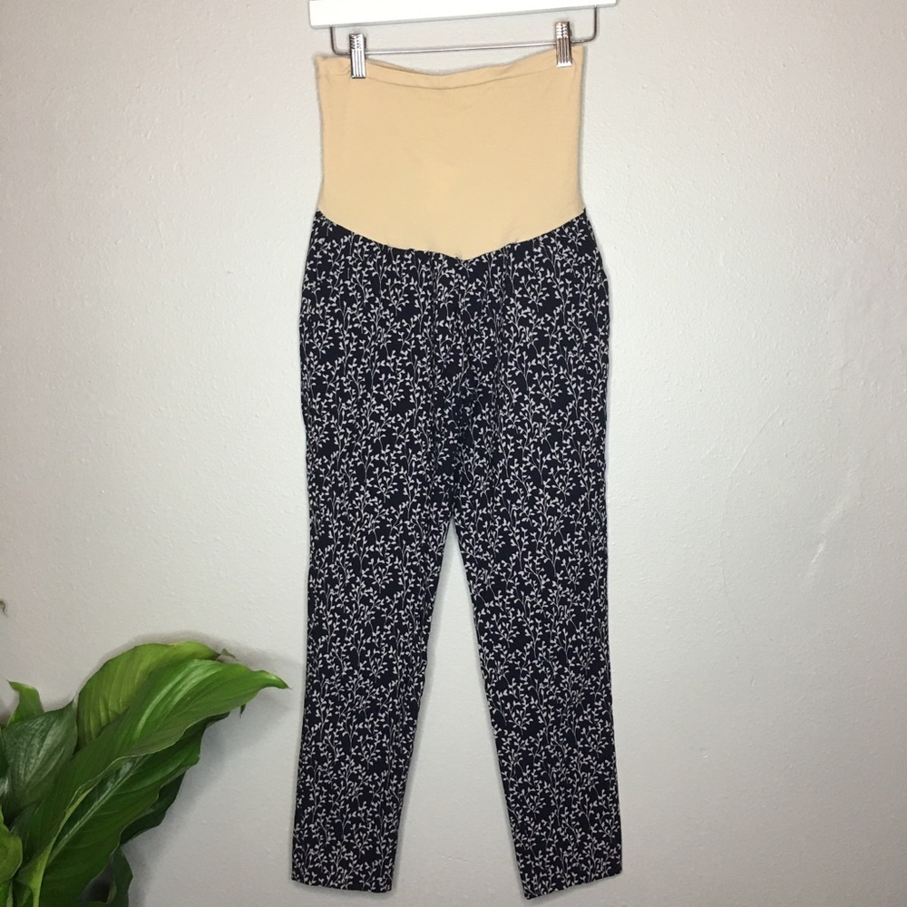 Motherhood Maternity Navy Blue & White Pants Size Medium